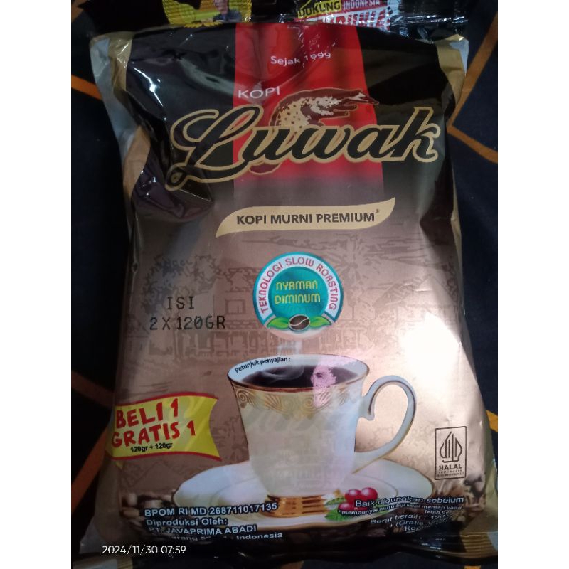 

Kopi Luwak Murni 2x120gr
