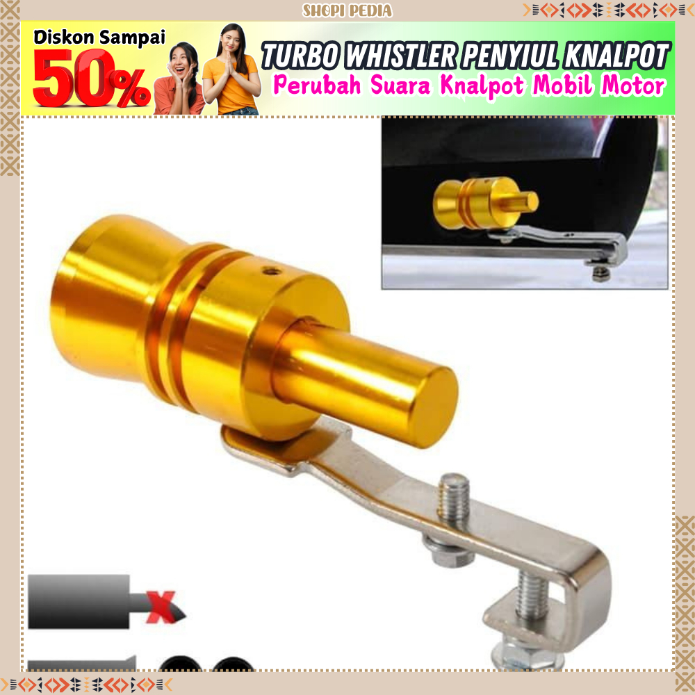 Turbo Whistler Penyiul Knalpot Mobil Motor Merubah Suara Knalpot