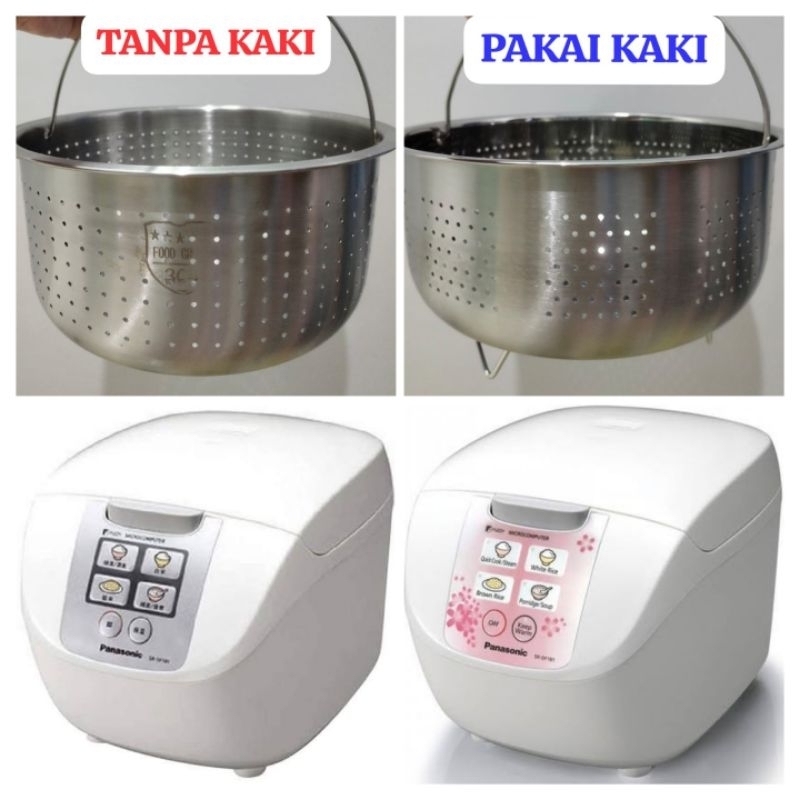Sarangan Steamer berbahan Stainless Steel Low Carbo Utk Rice Cooker Panasonic SR-DF181WSR