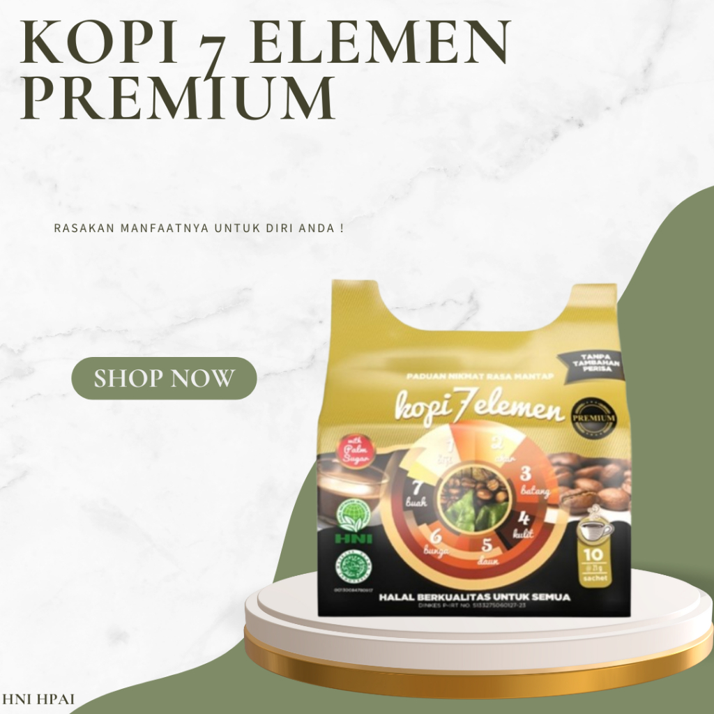 

COOFFE HERBAL - 7 ELEMEN PREMIUM Isi 10 Sachet