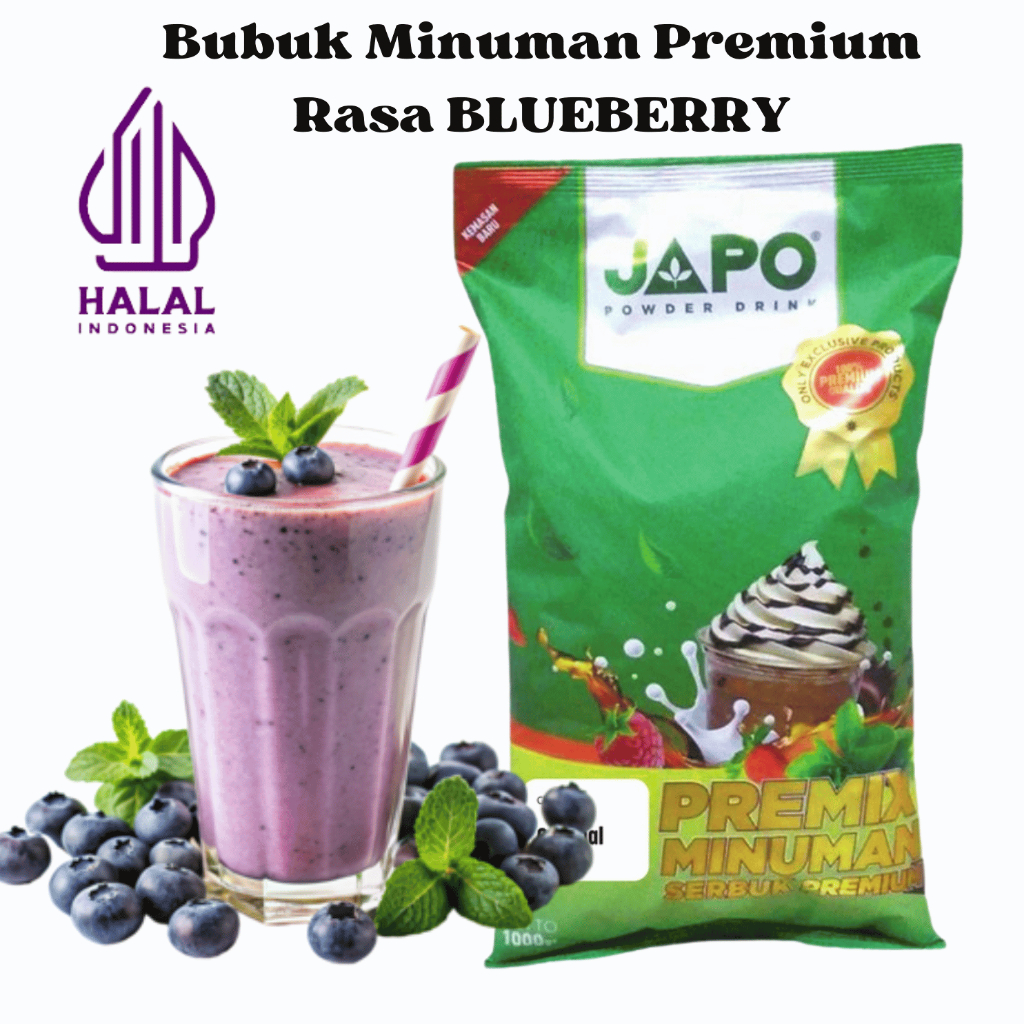 

1 Kg Bubuk Minuman PREMIUM RASA BLUEBERRY MERK JAPO | BLUBERI / BLUEBERY | POWDER DRINK STICKY MILK