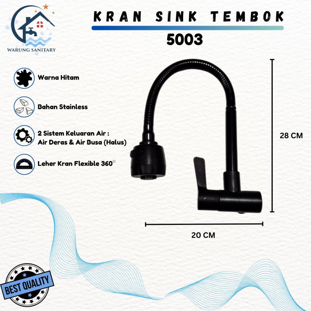 KRAN SINK TEMBOK DAPUR CUCI PIRING WARNA HITAM 2 / KERAN AIR CUCI PIRING MURAH