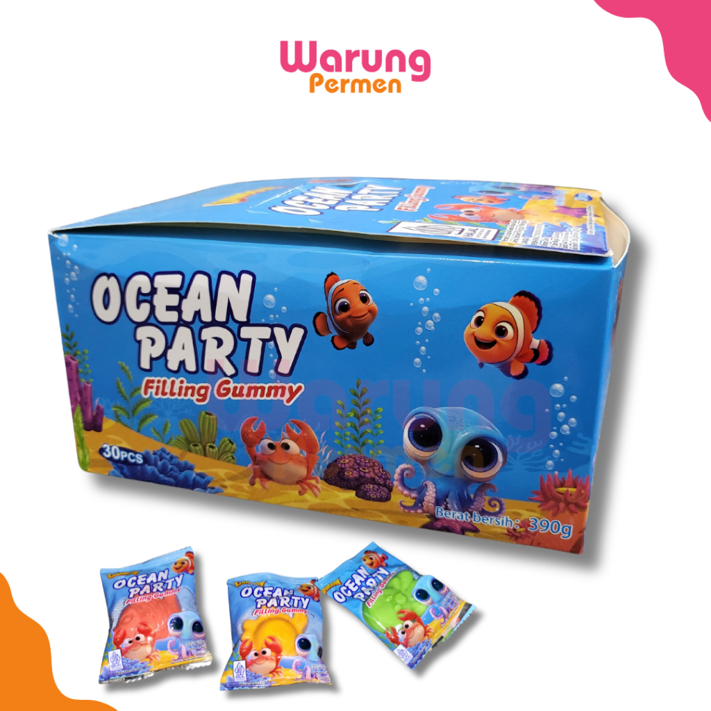 

Lianggui Ocean Party / Permen Lunak Aneka Rasa Buah / Yupi Bentuk Hewan Kenyal Halal Isi 30 Pcs