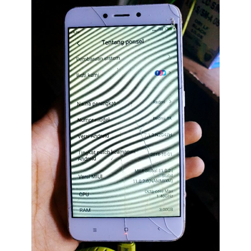 Redmi 4x Ram3/32GB Unit Normal Minus LCD