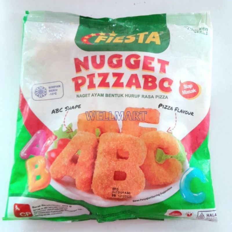 

Fiesta Nugget Pizza ABC 400gr Naget Ayam Bentuk Huruf Rasa Pizza