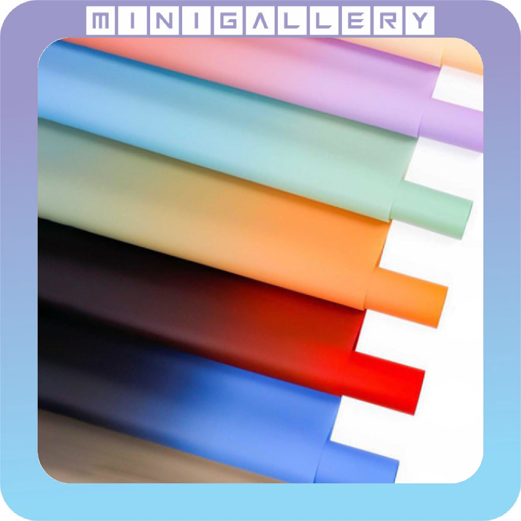 20 LEMBAR COD Kertas Buket cellophane gradient Flower Wrapping Paper Florist KB6183