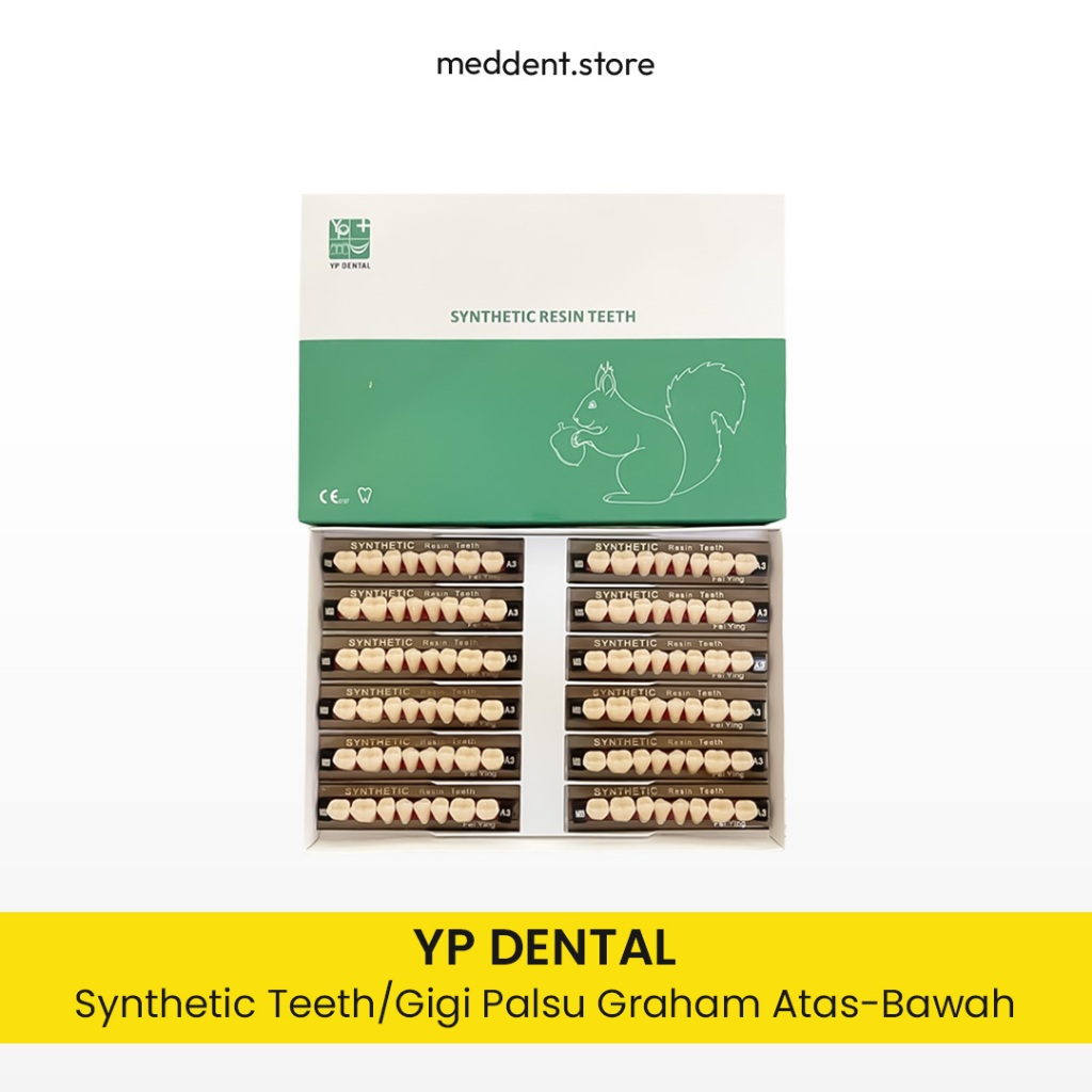 Meddent - YP Dental Gigi Sintetis Gigi Palsu Graham Bawah 1 Box