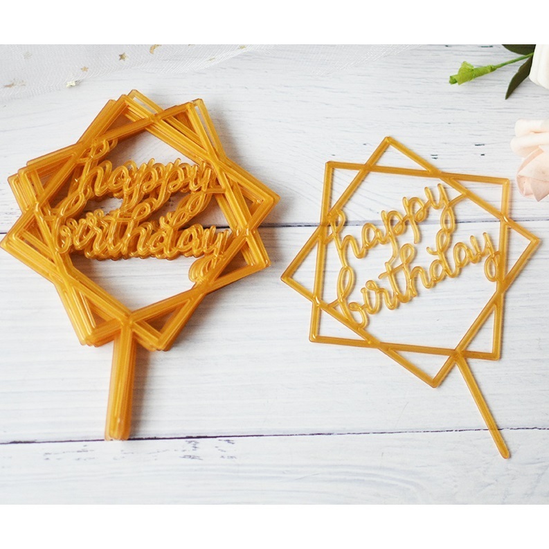 ( 10 PCS)  Cake Topper Happy birthday Paket Hemat