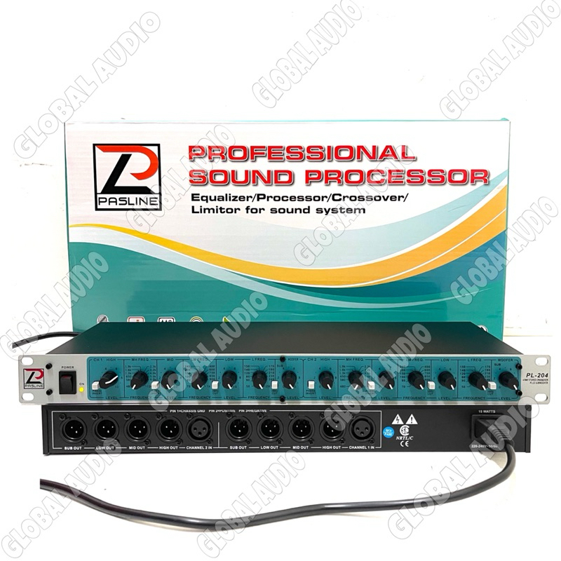 Crossover Aktif Pasline PL204 Double Subwoofer 234way Original pasline pl 204 pl204 Bagus Murah ( Bi