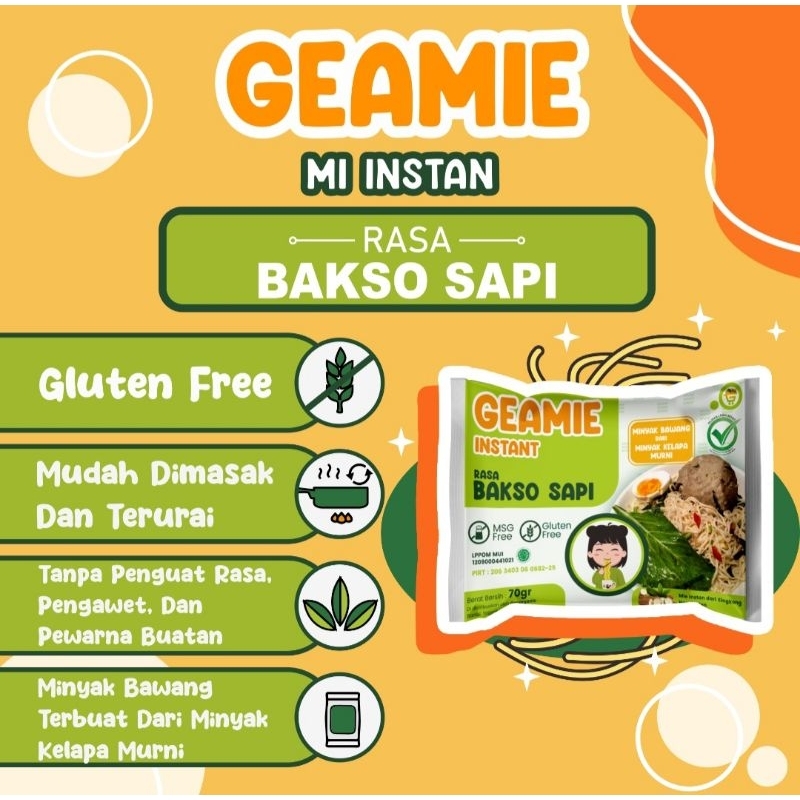 

MIE INSTAN RASA BAKSO SAPI GLUTEN FREE MSG FREE