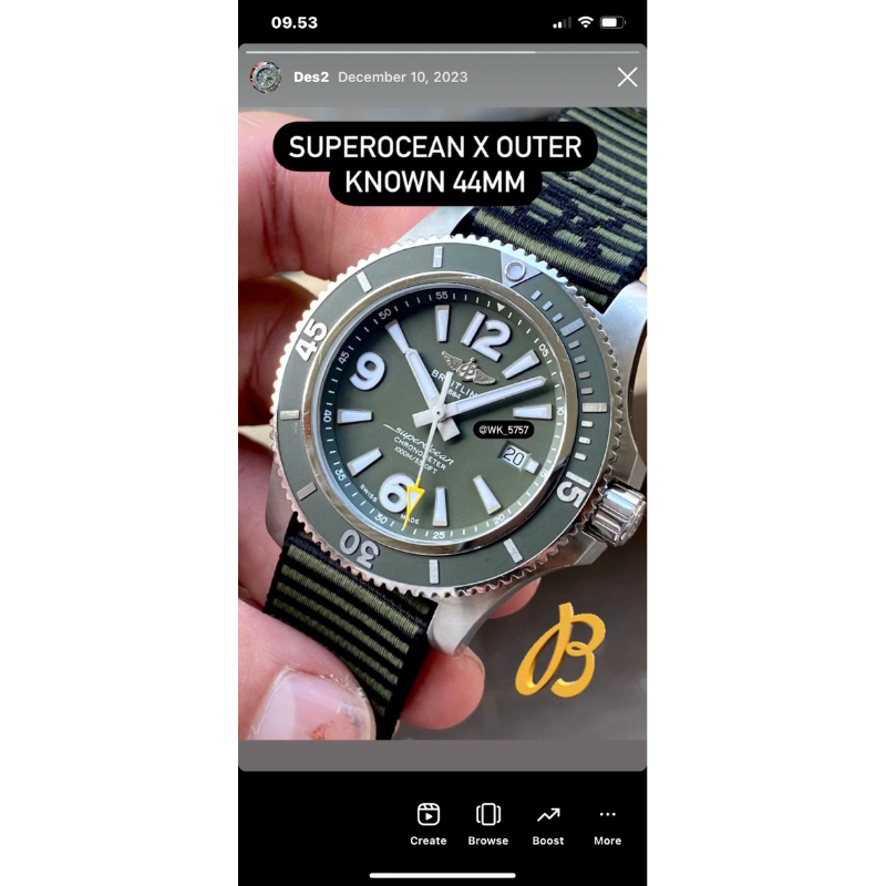 ORIGINAL BREITLING SUPEROCEAN OUTERKNOWN AUTOMATIC 44MM