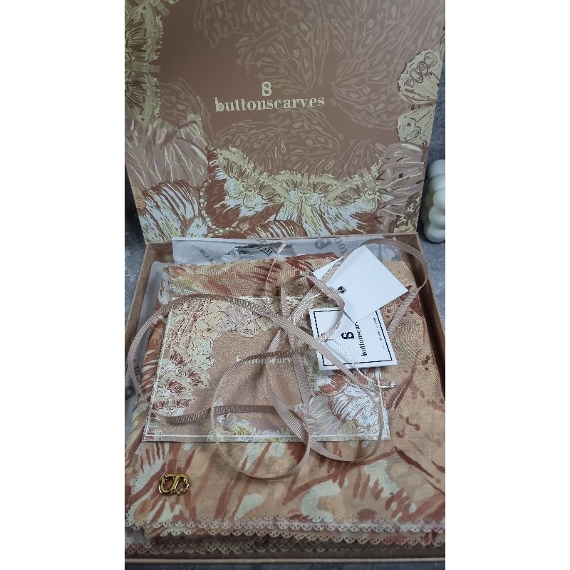 PL Buttonscarves Farsha Series - Misty Rose