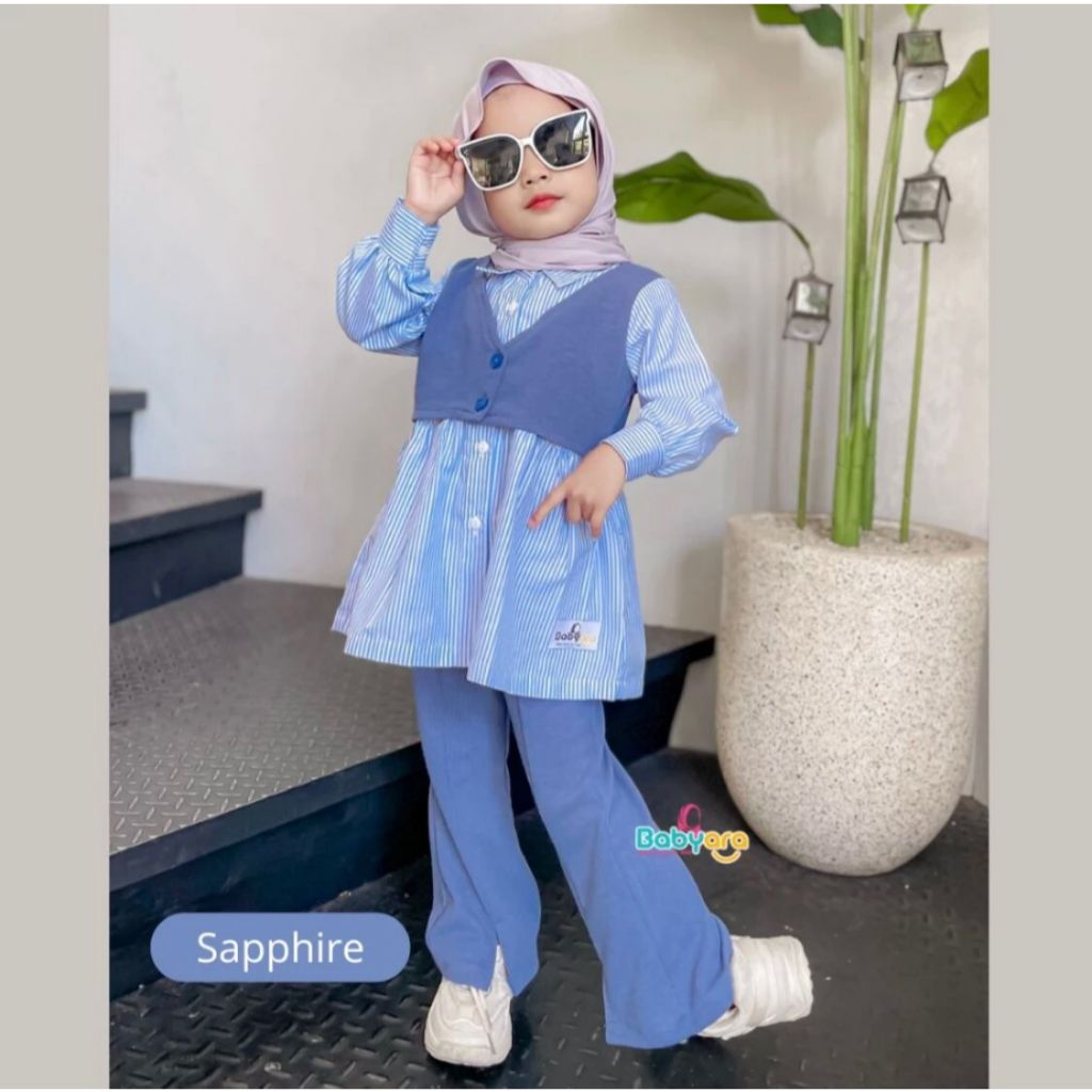 Moana OneSet By BabyAra | Setelan Anak Muslim Terbaru | OneSet Anak Kekinian | Baju Anak Branded