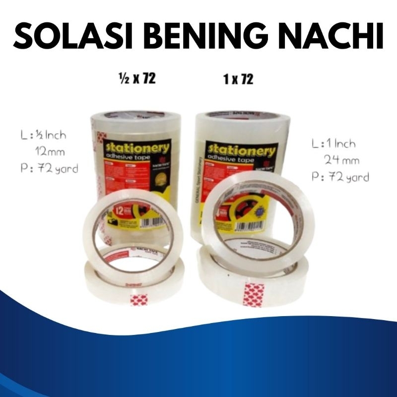 

Isolasi Bening NACHI 1X72 6 Pcs