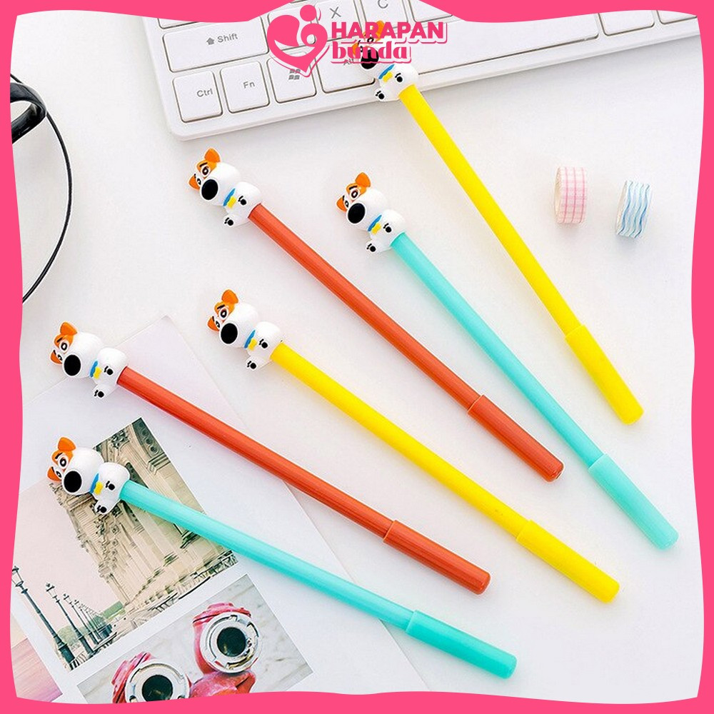 

Pena Cair Doggie Perlengkapan Alat Tulis Sekolah Kantor Ballpoint Korean Style / Pulpen Gel Karakter Puppy Lucu 0.5mm Motif Polos Harapan Bunda A47