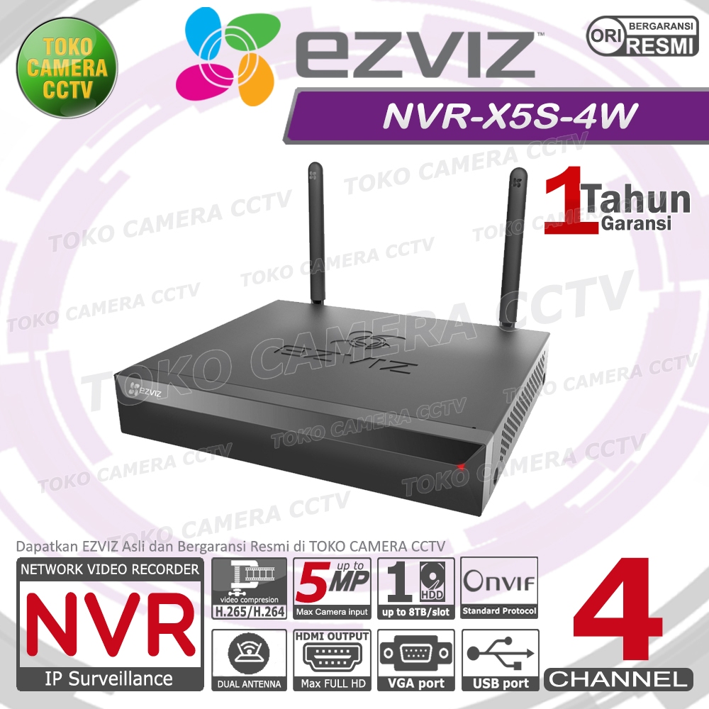 EZVIZ NVR WIFI 4 CH RECORDER CCTV WIRELESS 4 CHANNEL