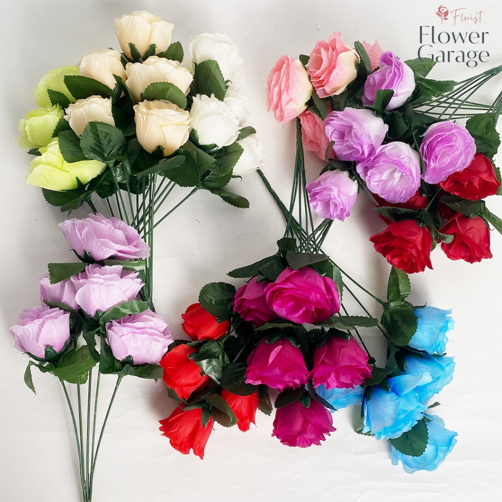 FG Rose MAK mini K5 mawar palsu mawar artificial 1 tangkai bunga dekor