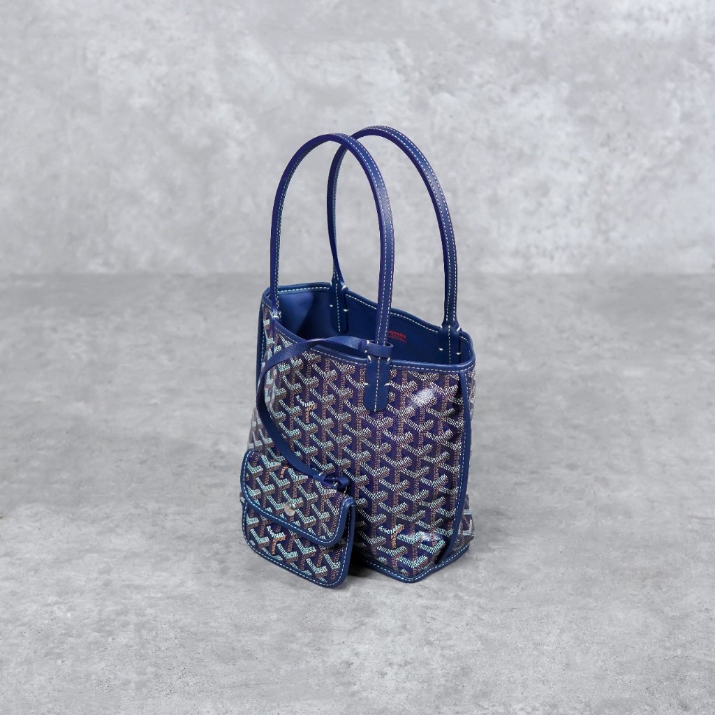 Tas GOYARD MINI ANJOU NAVY TOTE BAG 100% ORIGINAL