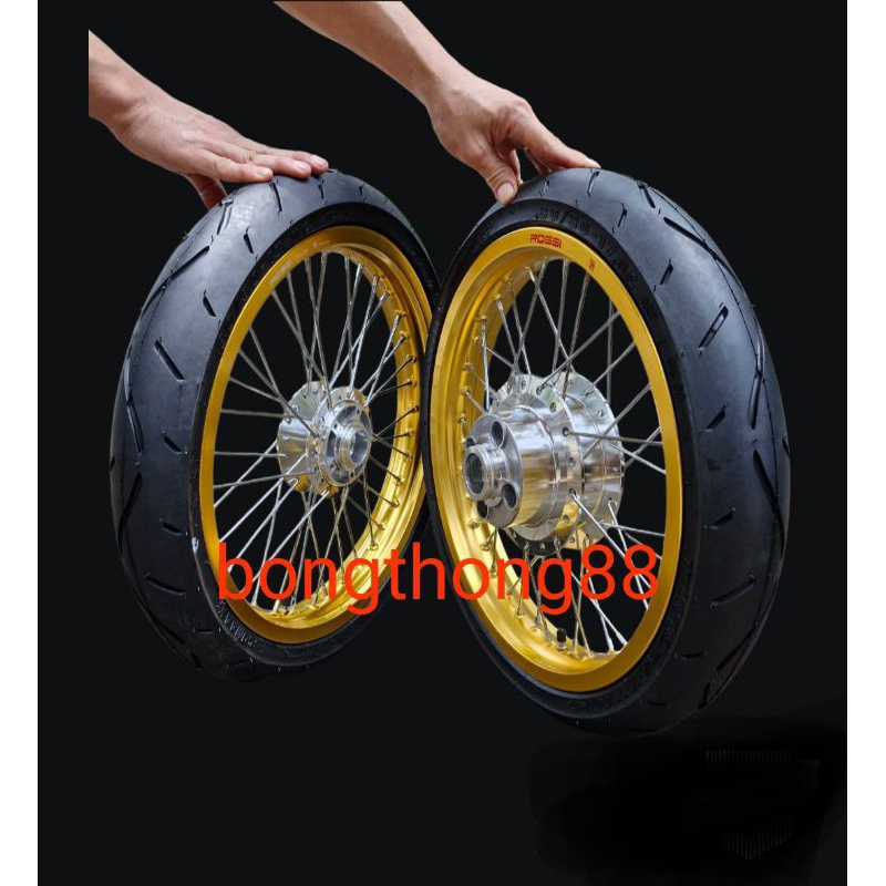 Sepaket velg set rossi 140 160 185 215 ring 17 megapro primus Gl pro Gl max Tiger revo Cbr 150 Old N