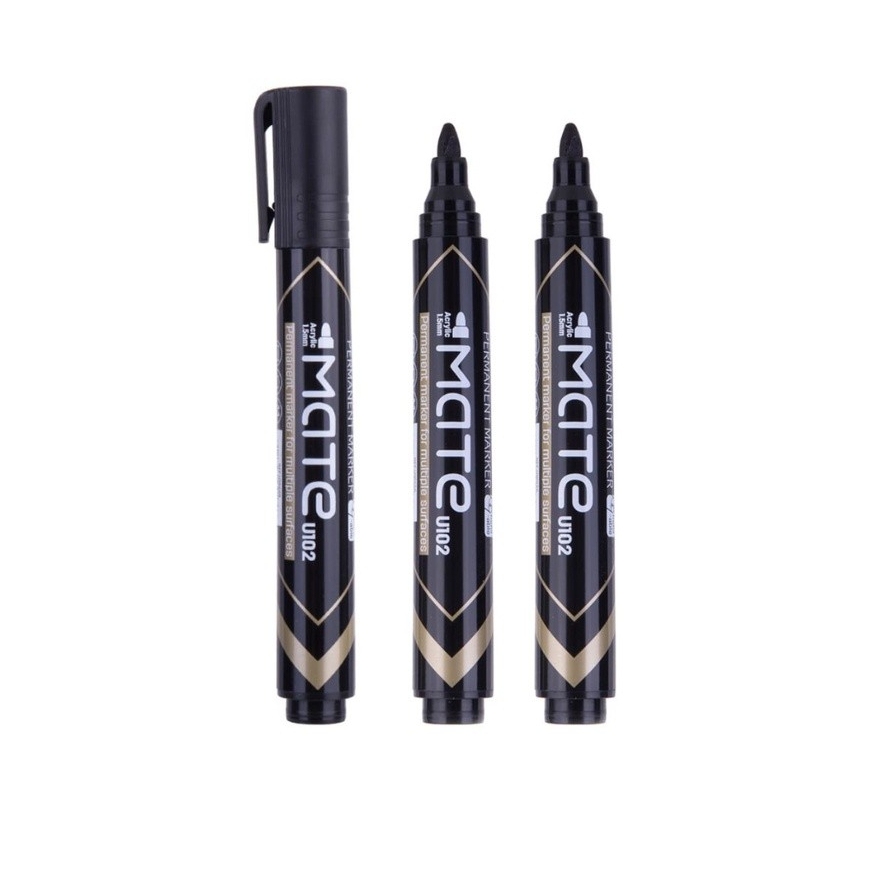 

Deli Permanent Marker/Spidol Permanen Tinta Warna Hitam EU10220