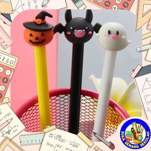 

SELUSIN Pulpen Gel Hitam Karakter Halloween Icon Kekinian S0268