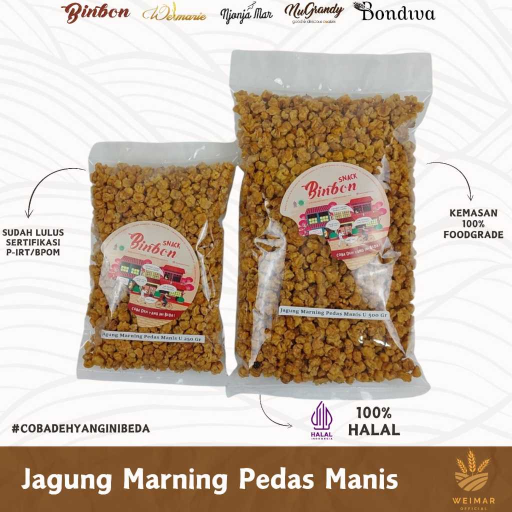 

Binbon Snack - Jagung Marning Pedas Manis 250 gram dan 500 gram