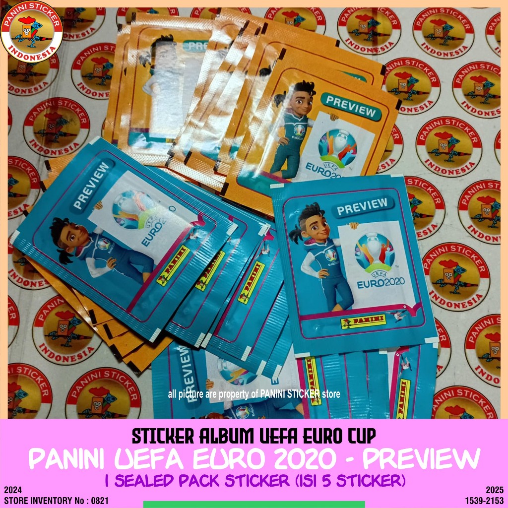 PANINI STICKER ALBUM UEFA EURO 2020 PREVIEW : 1 PACK STICKER SEALED : AUTHENTIC & LICENSED PRODUCT