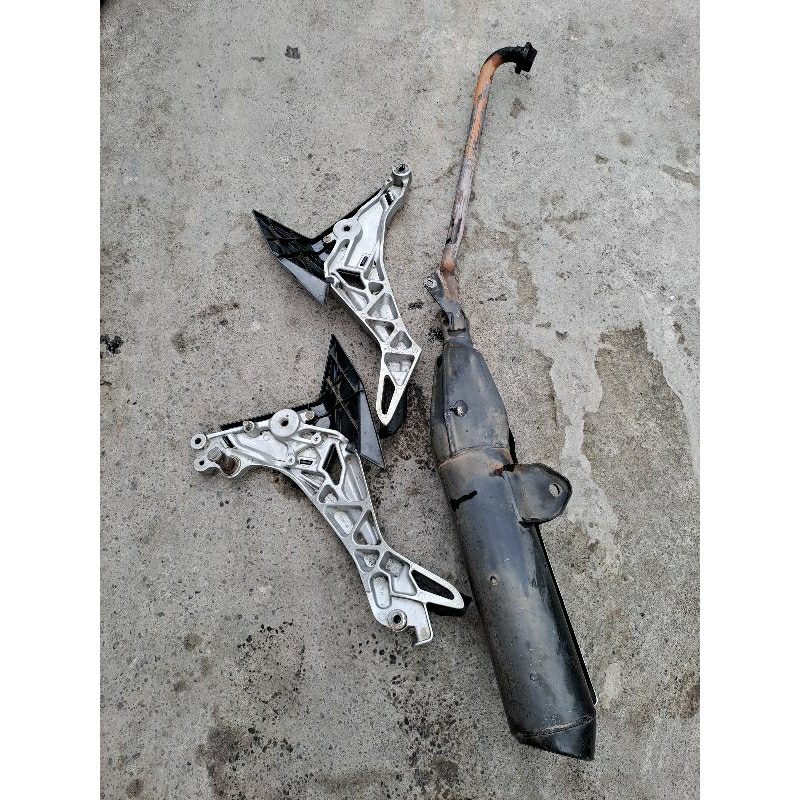 knalpot dan step postep foodstep footstep honda new  supra125 fi supra125fi supra 125 injeksi k41 or