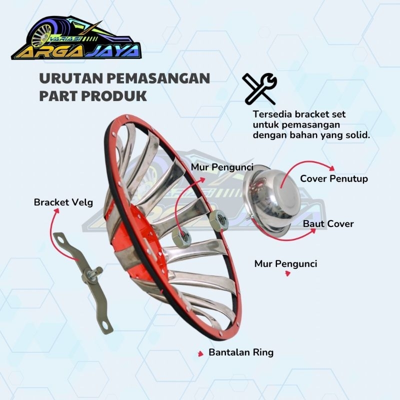 TERMURAH (1PASANG=2BIJI)Wheldop R16 jari-jari/Wildop ring 16/Wildop R16/Wildop truck R16/wildop truk