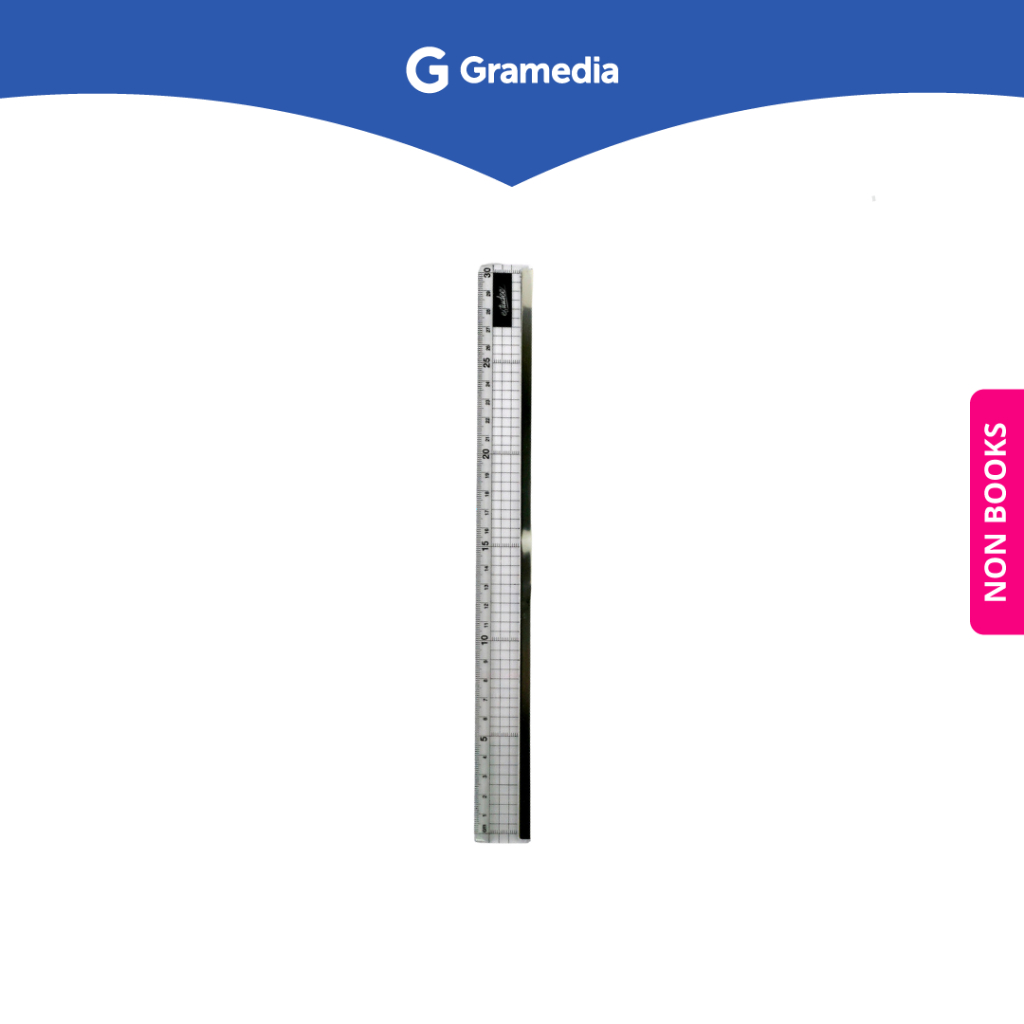 

Gramedia Depok - ESTUDEE STAINLESS SIDE RULER 30CM ES-R18006