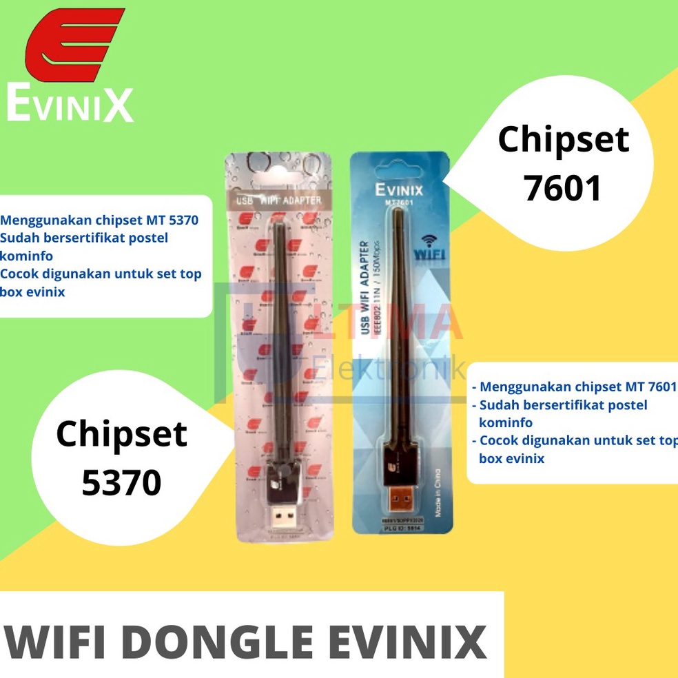 Harga Bersahabat Dongle Wifi Evinix Original Standar Kominfo Chipset MT 761  RT 537