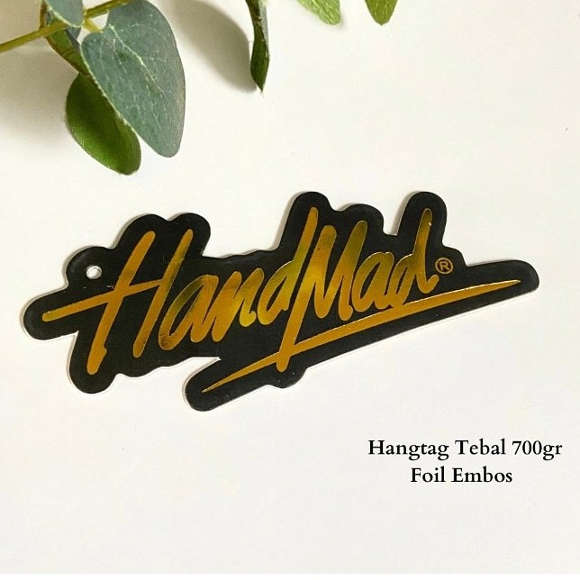 

(FREE DESIGN) Label Custom Hangtag Foil Hangtag Tebal Full Color