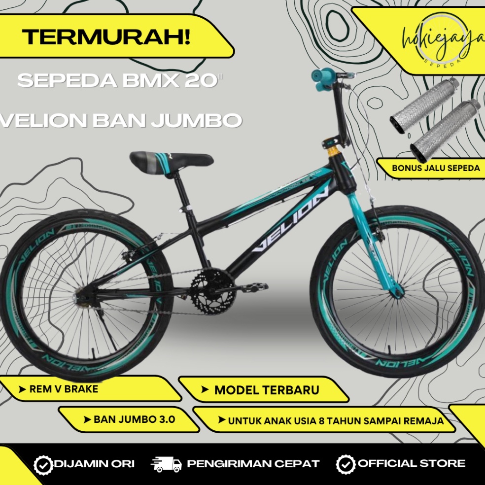 Stok Terbaru Sepeda BMX 2 VELION  SALVO Ban 2 x 3 dan 24 untuk anak 9 tahun sampai remaja Bonus JALU