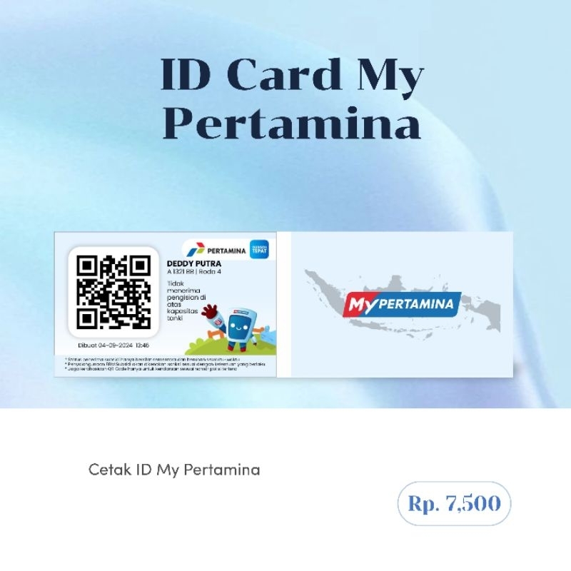 

Kartu My Pertamina Bahan PVC