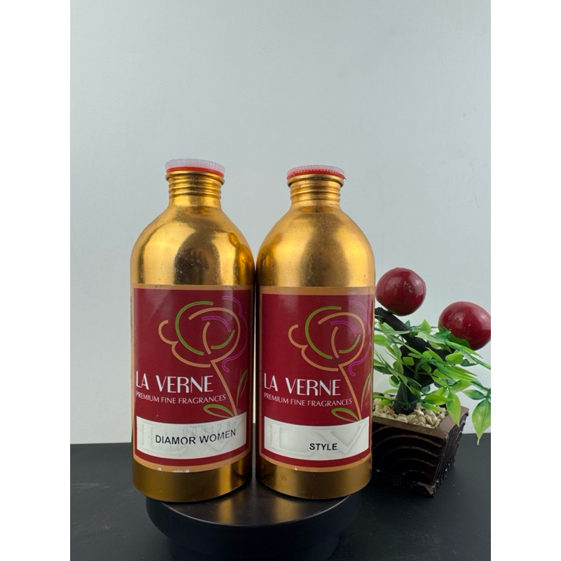 kaleng botol laverne bekas parfum 500ml setengah kilo aluminum emas