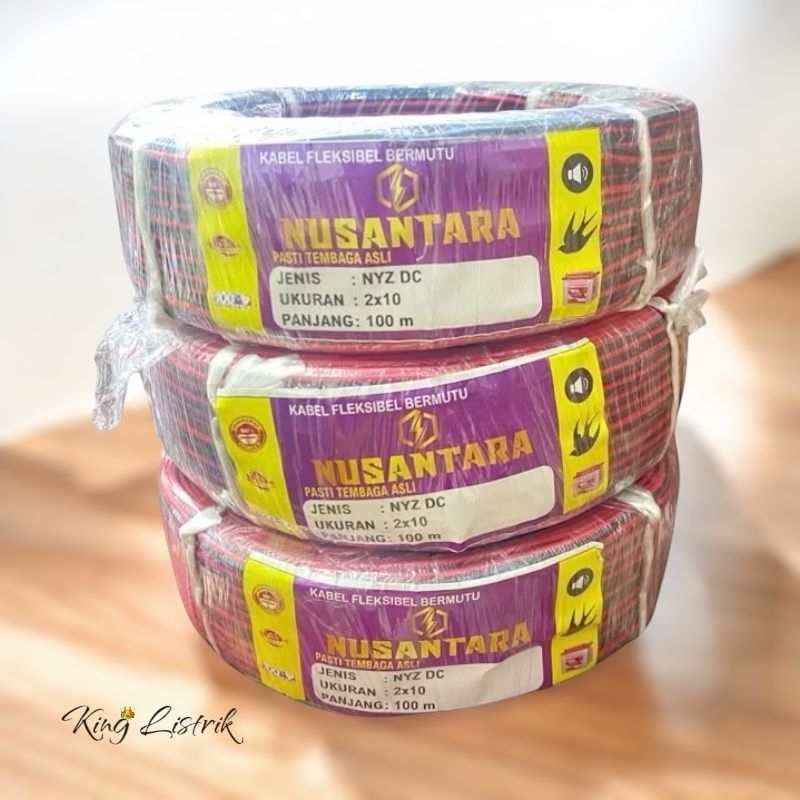 Kabel listrik NYZ 2x10 Nusantara tembaga murni