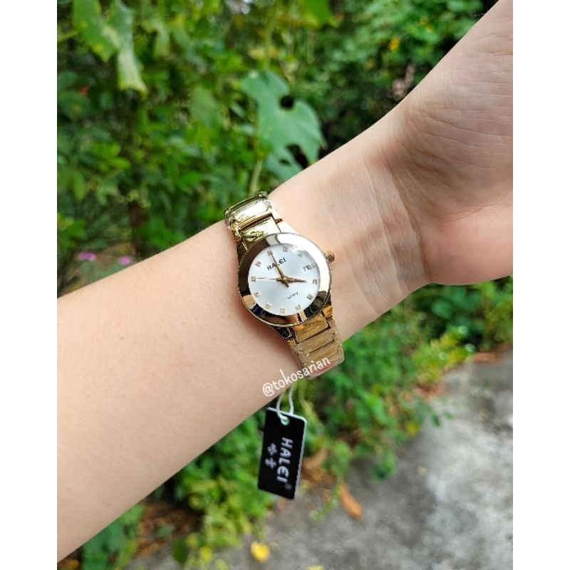 Jam Tangan Halei 588L Original Bergaransi Jam Tangan Rantai Analog Wanita