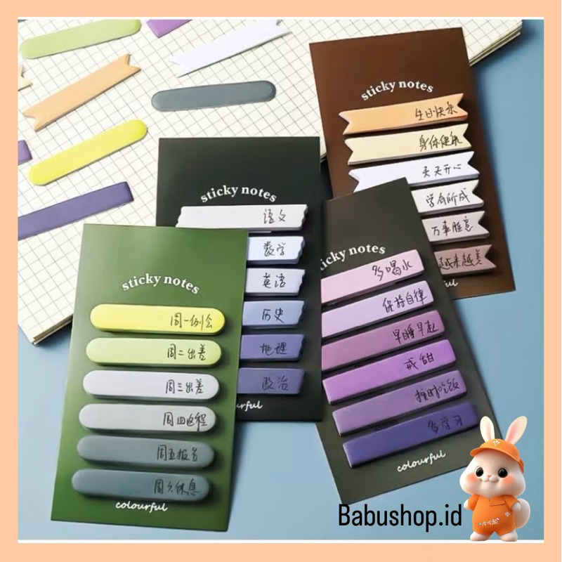 

BB Sticky Note Gradient Classicfy Memo Note Klasik 6 Baris / Memo Catatan Pembatas Buku Gradient Classicfy