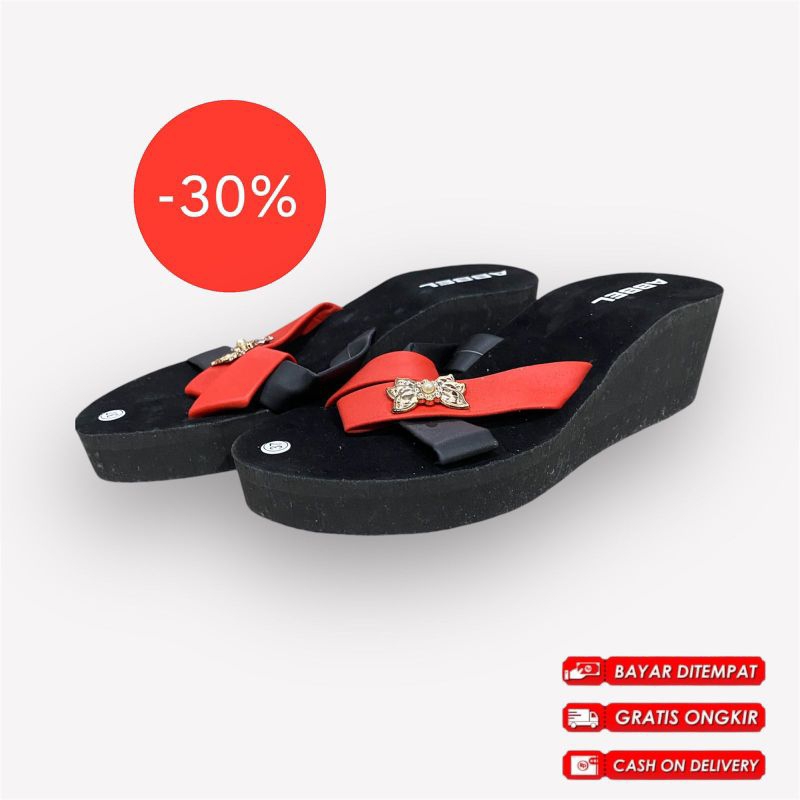 Sandal Wanita Wedges Jepit model terbaru premium quality 100%