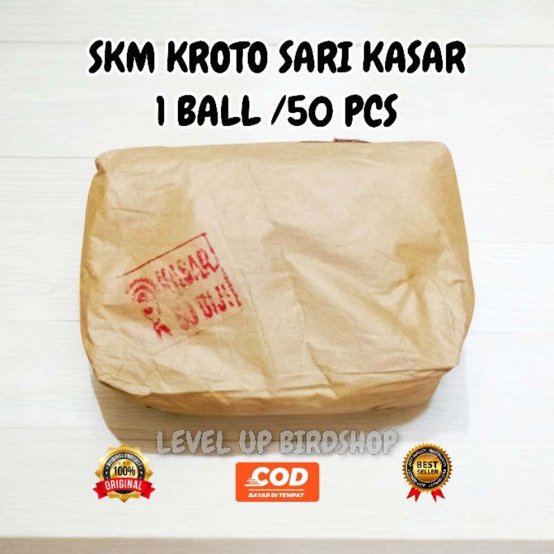 SKM Kroto Sari Kasar 1 Ball 50 pcs GROSIR Cocok Buat Pakan Burung Murai Batu, Kacer, Pentet, Cendet,