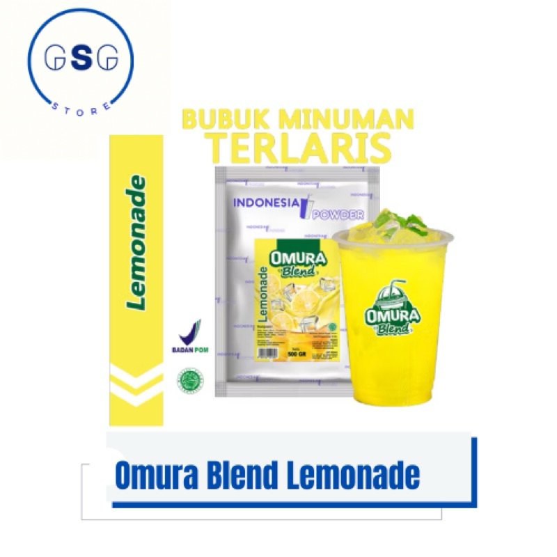 

OMURA BLEND RASA LEMONADE 500GR / BUBUK MINUMAN / POWDER MINUMAN / BUBUK MINUMAN BOBA / BUBUK MINUMAN TERLARIS