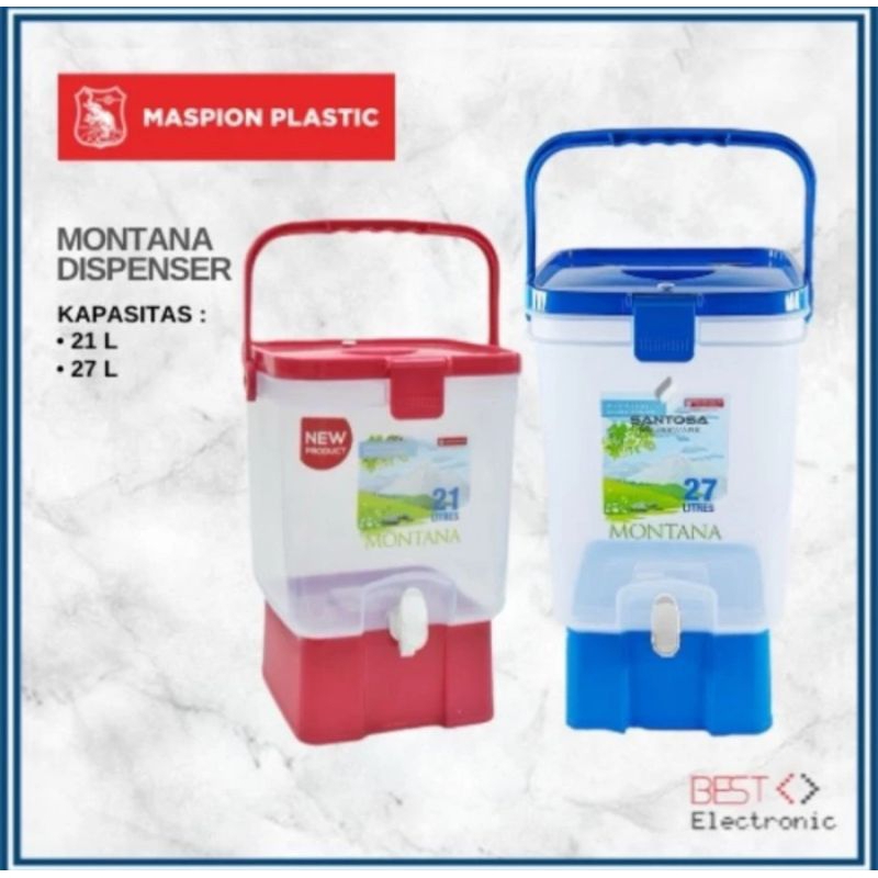 Dispenser Air Maspion Montana 21 & 27 Liter/ Water Dispenser Montana Maspion/ Dispenser Multifungsi 