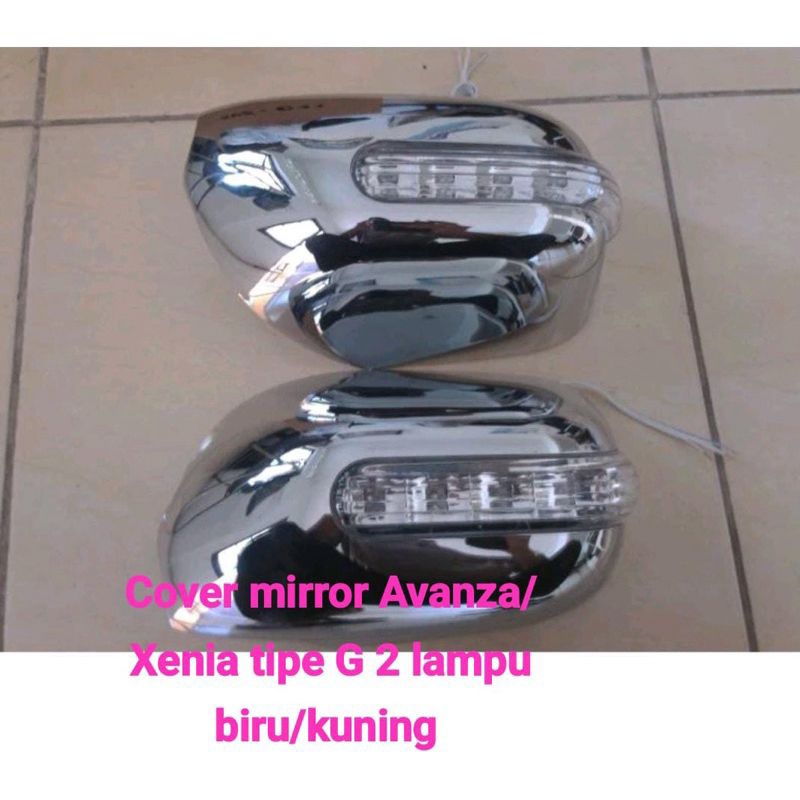Cover Spion Avanza Lama 2005-2011 Chrome + Lampu LED Sein Kuning
