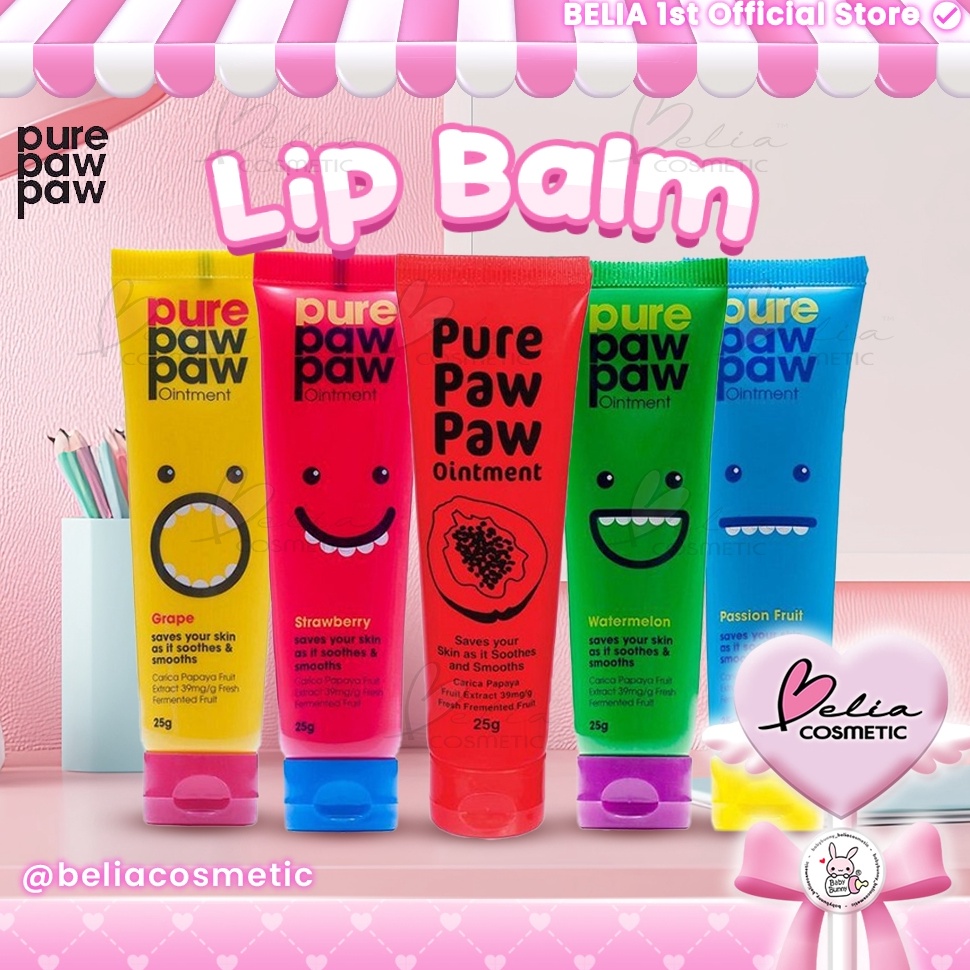 Best Price  BELIA  Pure Paw Paw Ointment 25g  Lip Balm   Make up pawpaw