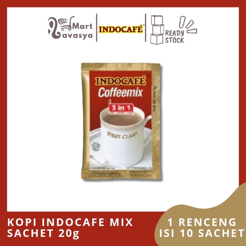 

KOPI INDOCAFE MIX 20g - 1 RENCENG ISI 10 SACHET - KOTA BANDUNG - LAVASYA MART