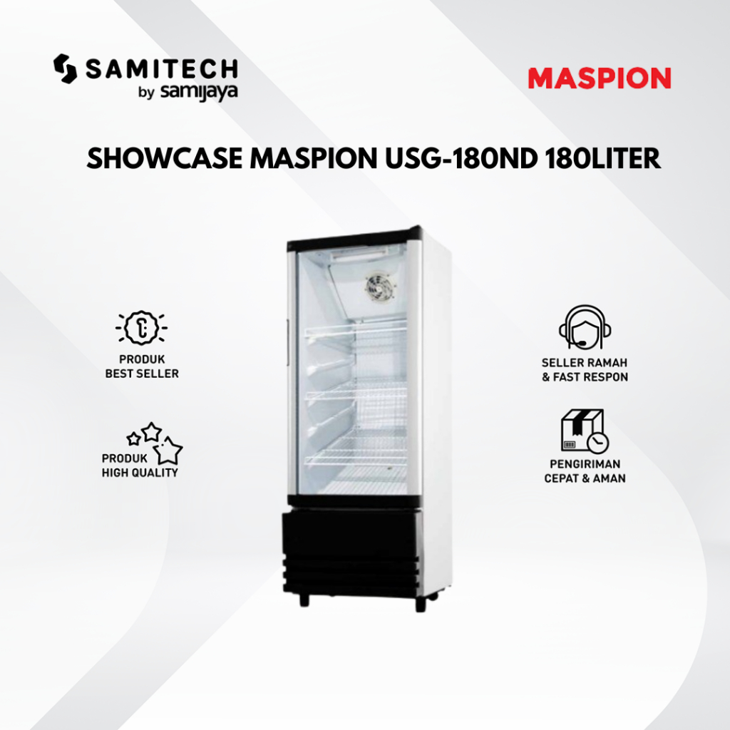 SHOWCASE MASPION USG-180ND USG 180ND BK BLACK 180LITER