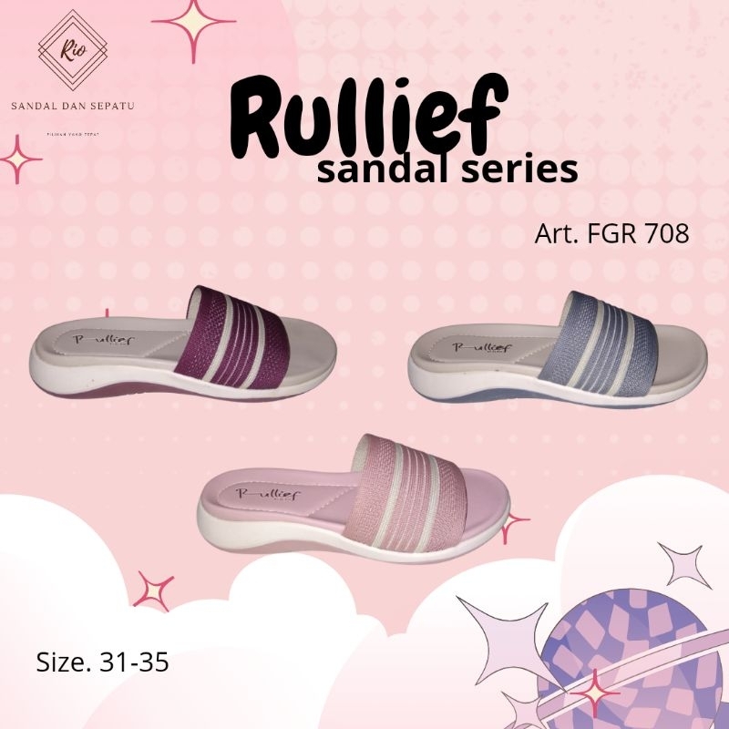 Sendal Selop anak cewek merk Rullief