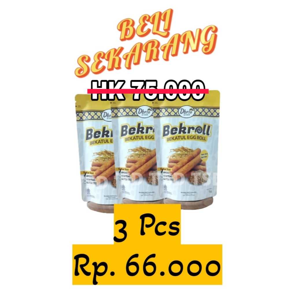 

Paket Bekatul Eggroll 3 Pcs