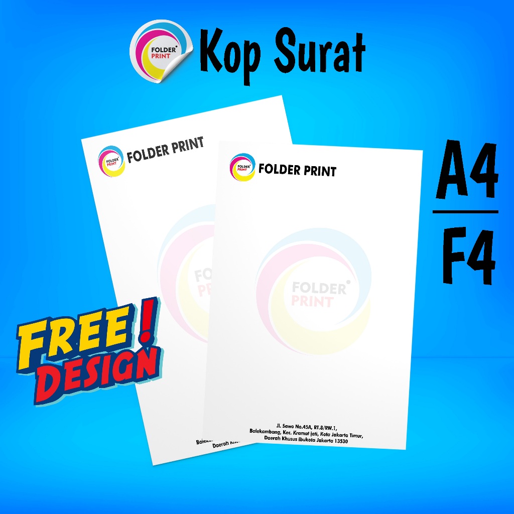 

Cetak Kop Surat F4 A4 Full Color