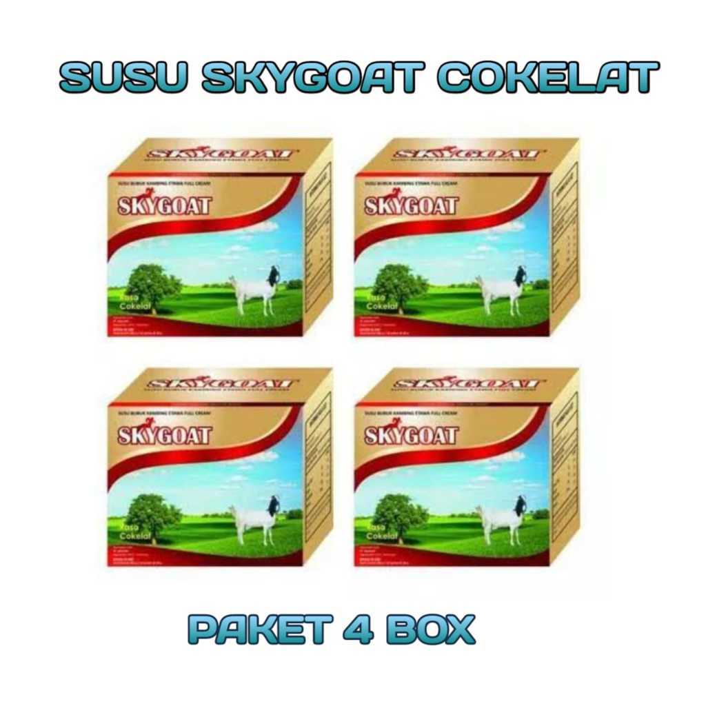 

Paket 4 Susu Skygoat | Susu Kambing Etawa Coklat | Susu Bubuk Fullcream | Susu Etawa